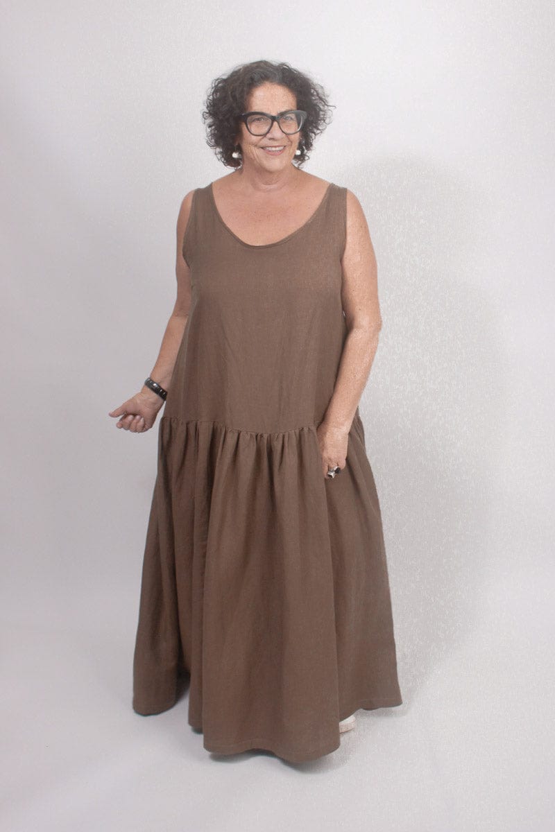 TCD TCD Petticoat - Brown Viscose Linen Shop