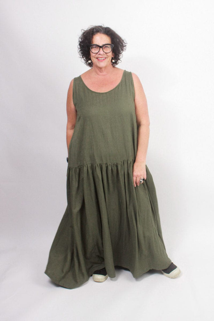 TCD TCD Petticoat - Khaki Viscose Linen Shop