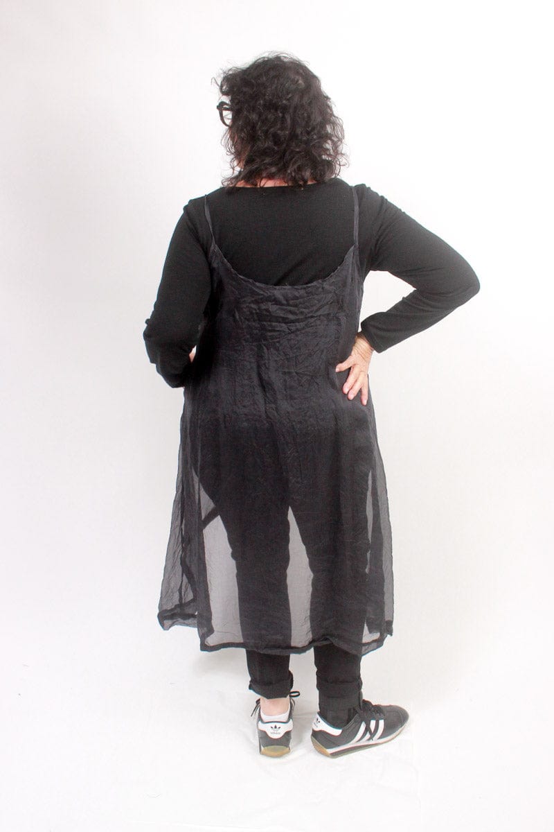 TCD TCD Reveal Tunic - Sheer Silk Black Shop