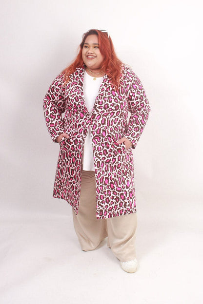 TCD TCD Rosetta Coat - Pink Leopard Shop