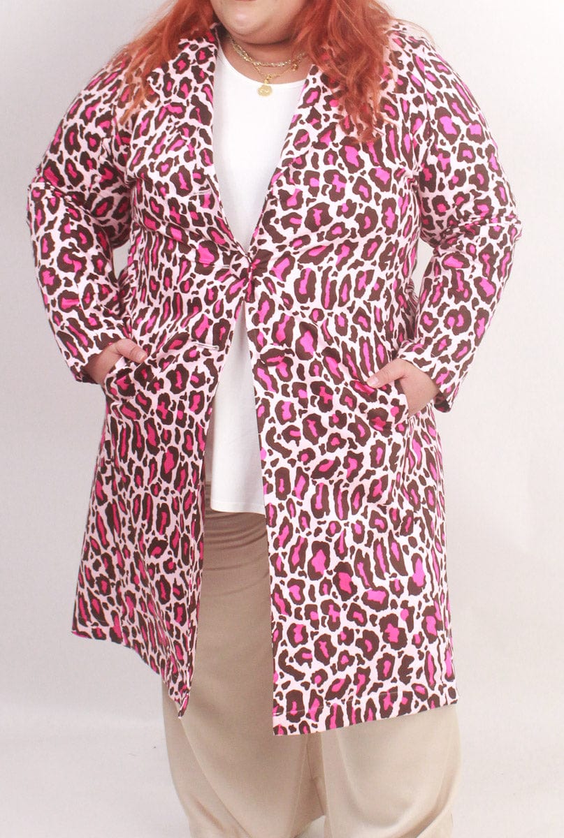 TCD TCD Rosetta Coat - Pink Leopard Shop