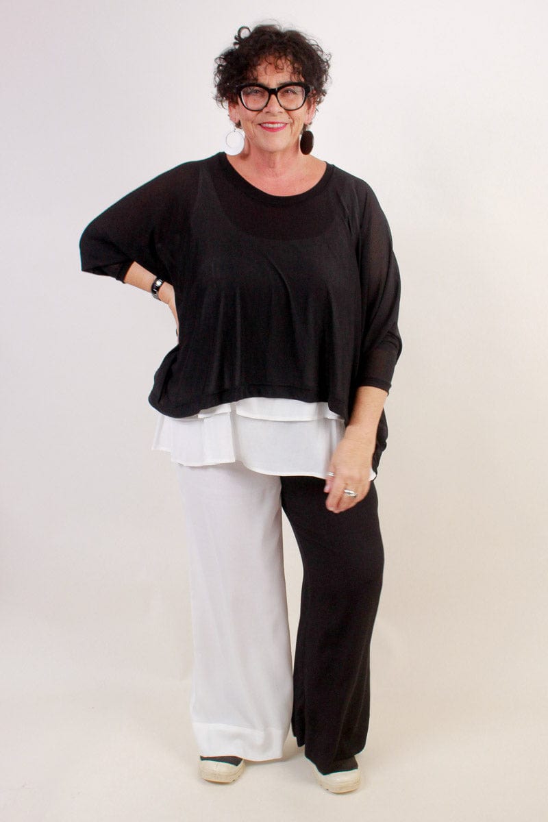 TCD TCD Sadie Pant - Black and Cream Shop