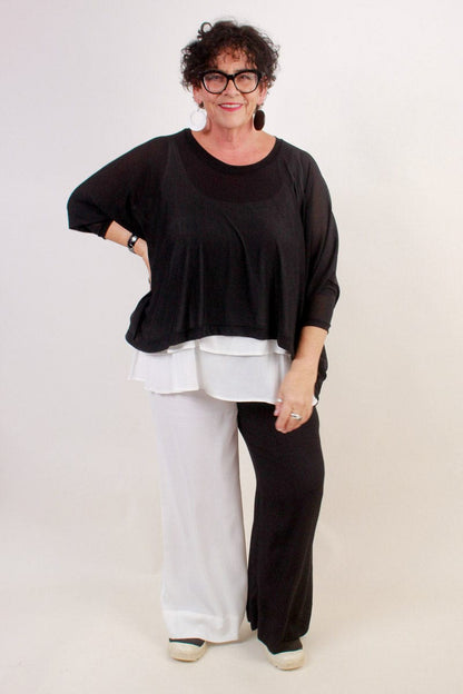 TCD TCD Sadie Pant - Black and Cream Shop
