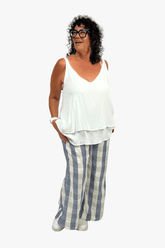 TCD TCD Sadie Pant - Blue Check Shop