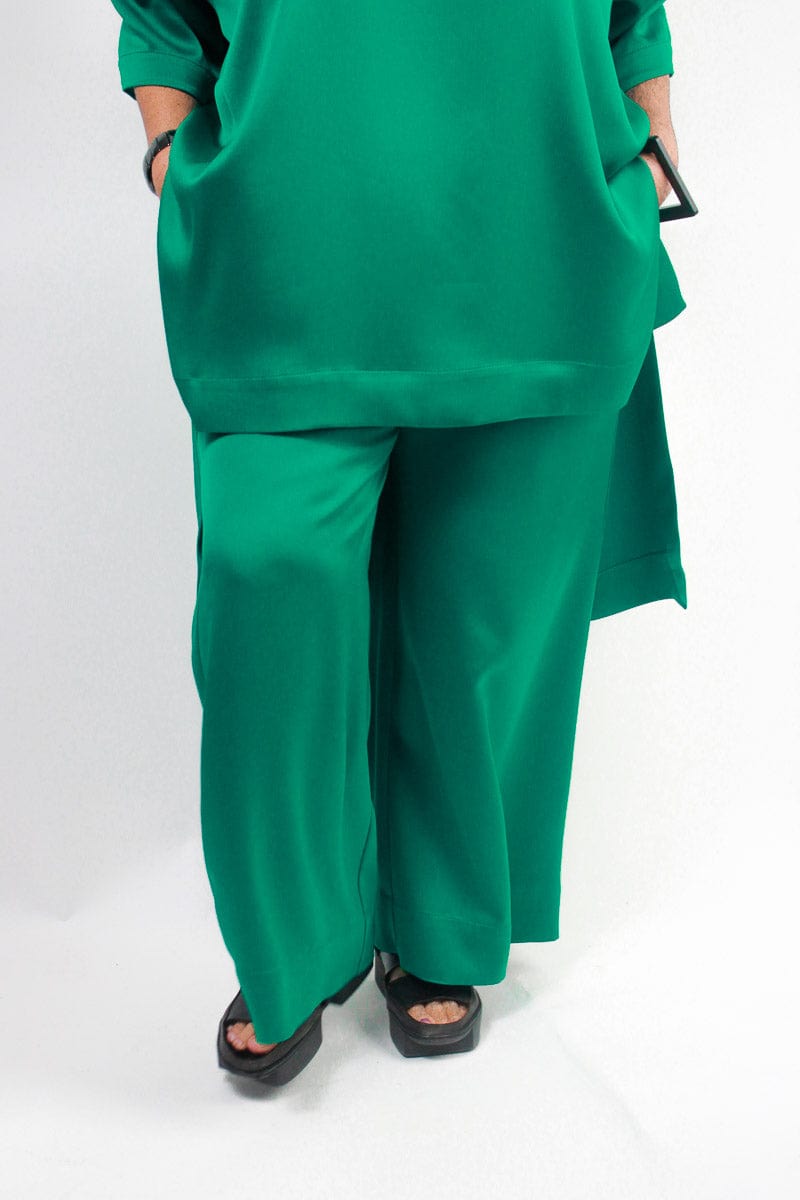 TCD TCD Sadie Pant - Emerald Satin Shop