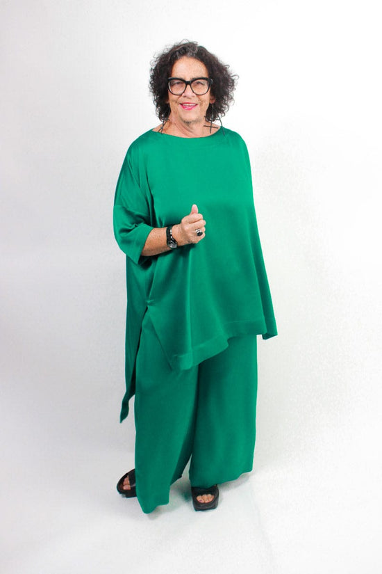 TCD TCD Sadie Pant - Emerald Satin Shop