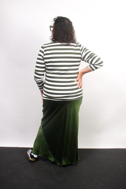 TCD TCD Simply Tee - Khaki Stripes Shop