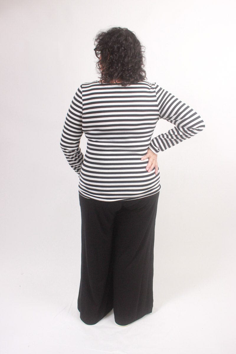 TCD TCD Simply Tee - Navy Small Stripes Shop