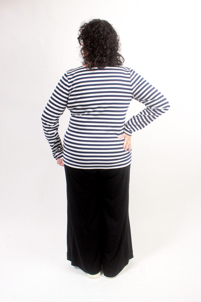 TCD TCD Simply Tee - Navy Small Stripes Shop