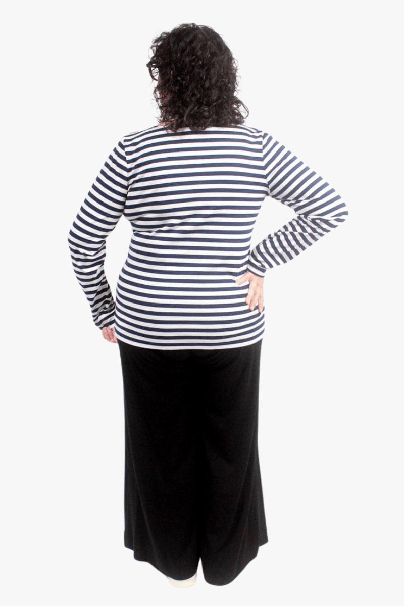 TCD TCD Simply Tee - Navy Small Stripes Shop