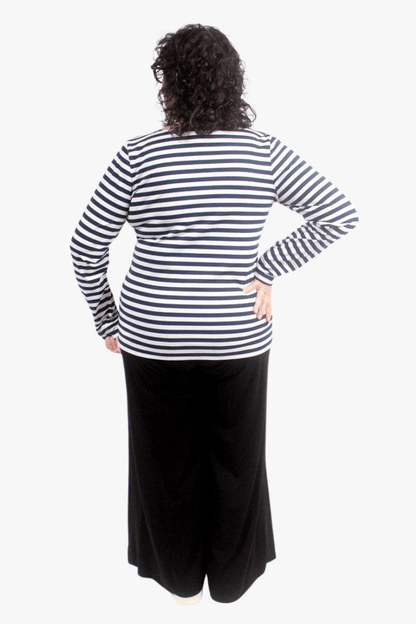 TCD TCD Simply Tee - Navy Small Stripes Shop