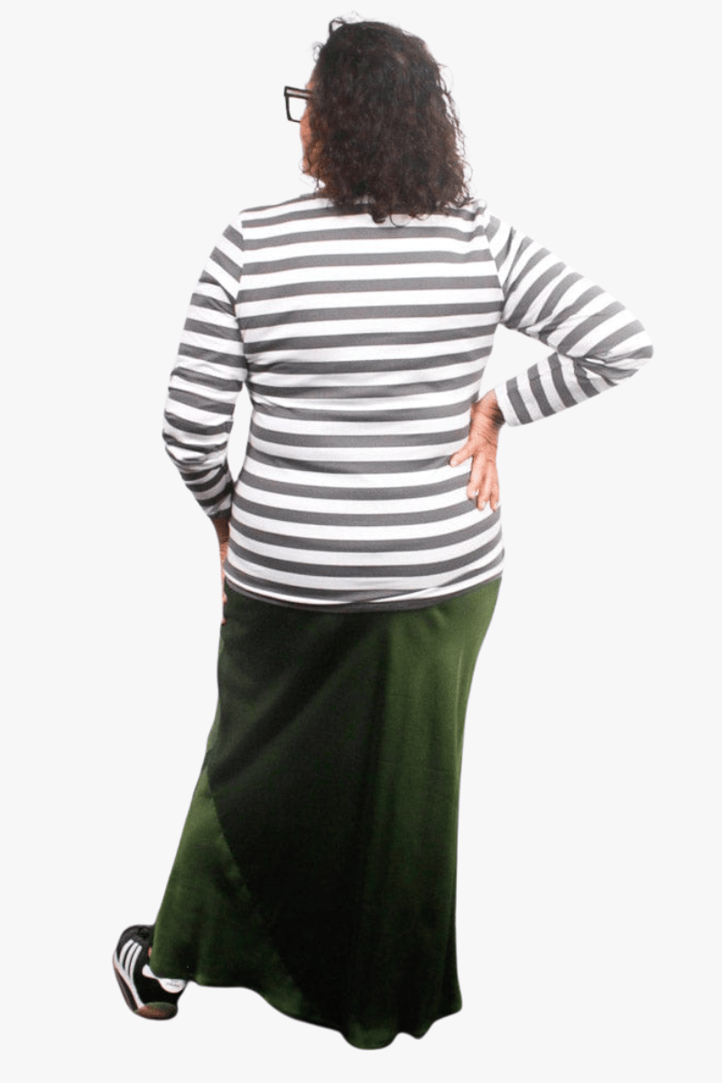 TCD TCD Simply Tee Top - Grey Stripes Shop