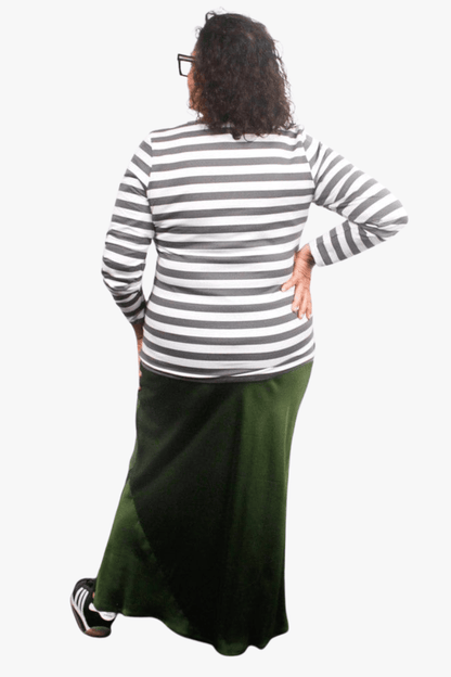 TCD TCD Simply Tee Top - Grey Stripes Shop