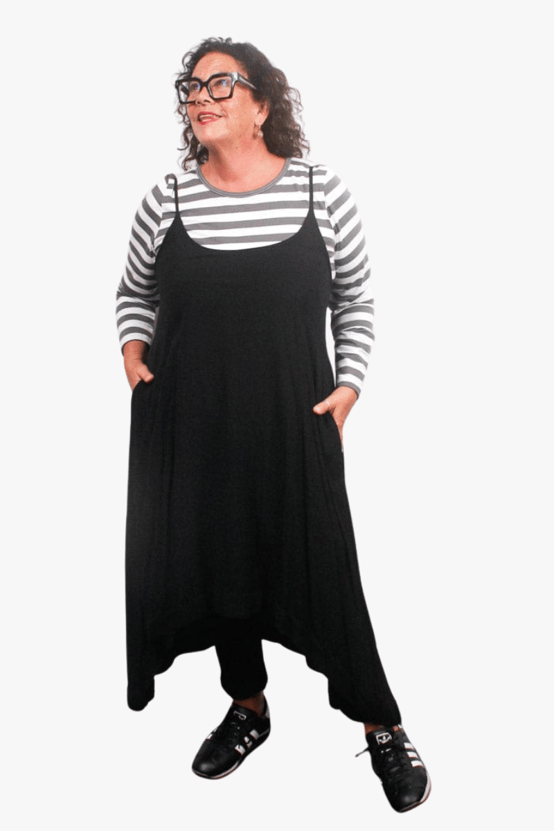 TCD TCD Simply Tee Top - Grey Stripes Shop