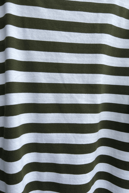 TCD TCD Simply Tee Top - Khaki Stripes Shop
