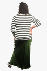 TCD TCD Simply Tee Top - Khaki Stripes Shop