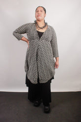 TCD TCD Solidarity Duster - Black Textural Print Shop