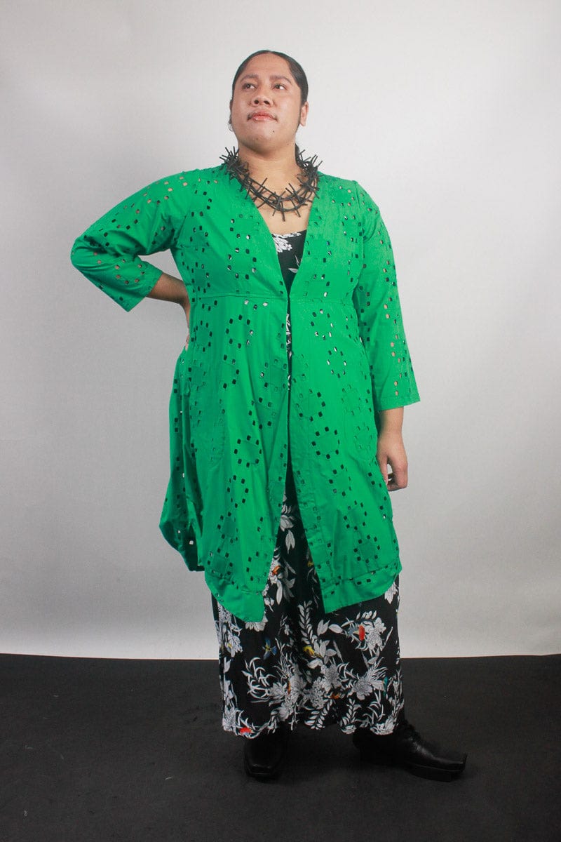 TCD TCD Solidarity Duster - Green Textural Shop