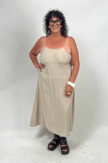 TCD TCD Steph Slip Dress - Sand Shop