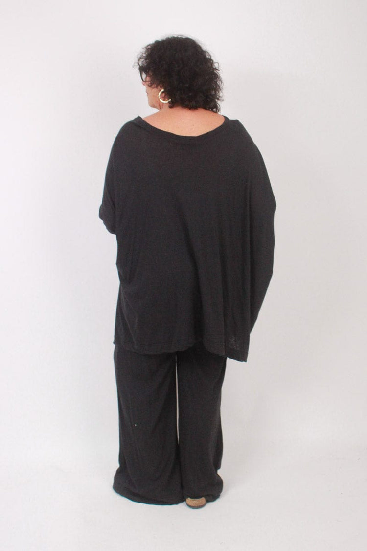 TCD TCD Suzie Wide Leg Pants - Black (Cotton/Linen) Shop