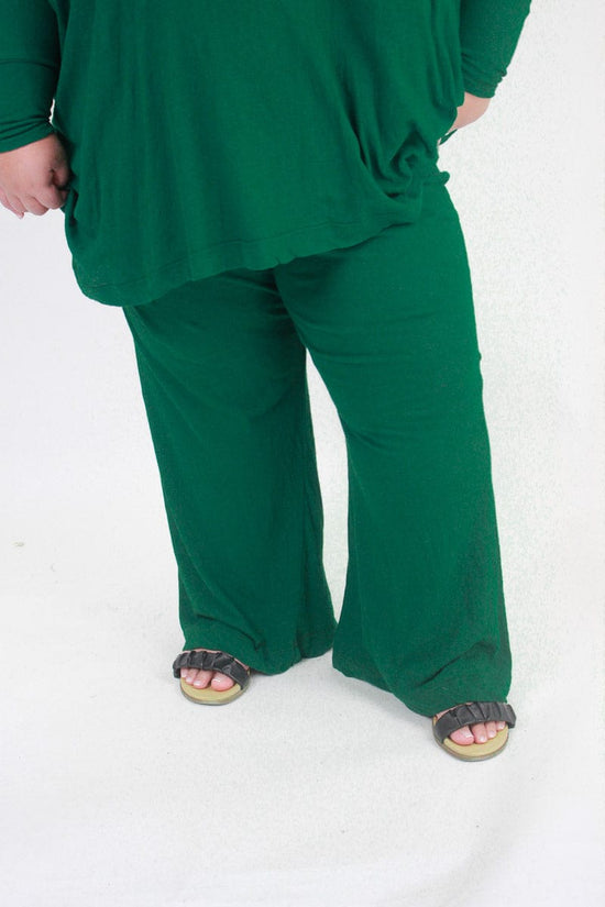 TCD TCD Suzie Wide Leg Pants - Pine (Cotton/Linen) Shop