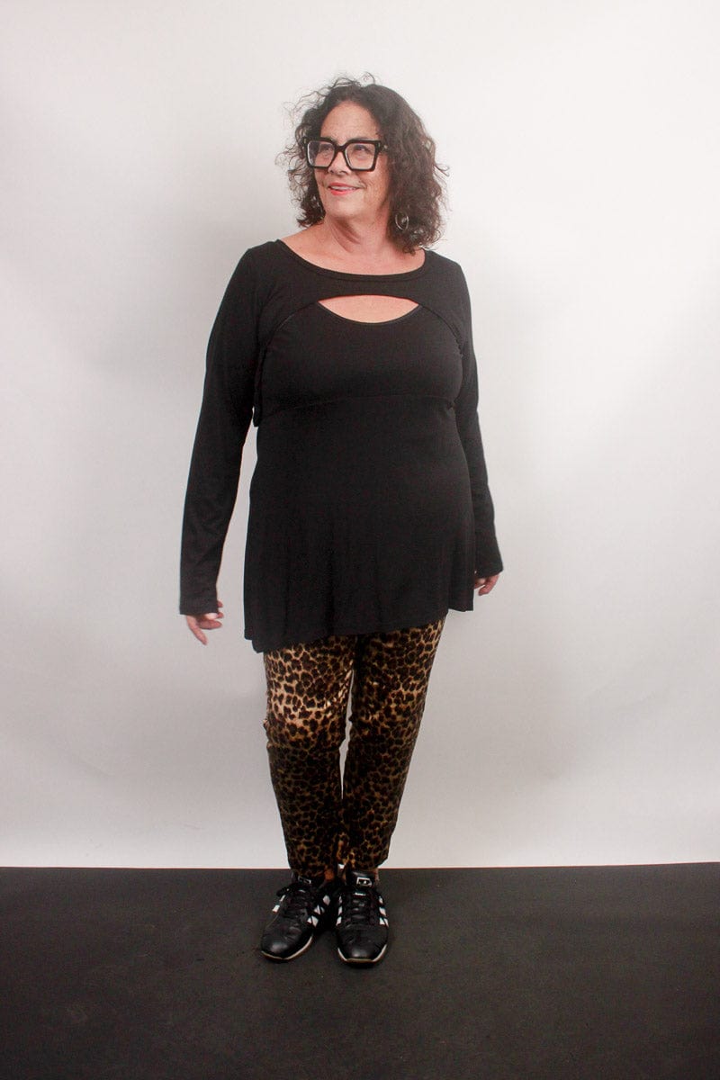 TCD TCD Dihlia Top - Black Viscose Knit Shop XS = 12-14