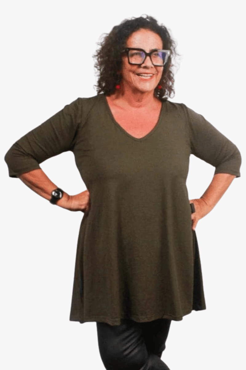 TCD TCD Evie Tee (T-Shirt) - Khaki Shop XS = 14