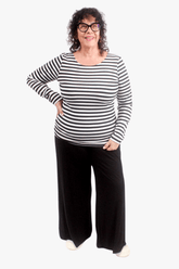 TCD TCD Simply Tee - B/W Small Stripes Shop XS = 14