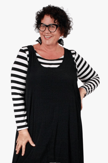 TCD TCD Simply Tee - B/W Stripes Shop XS = 14