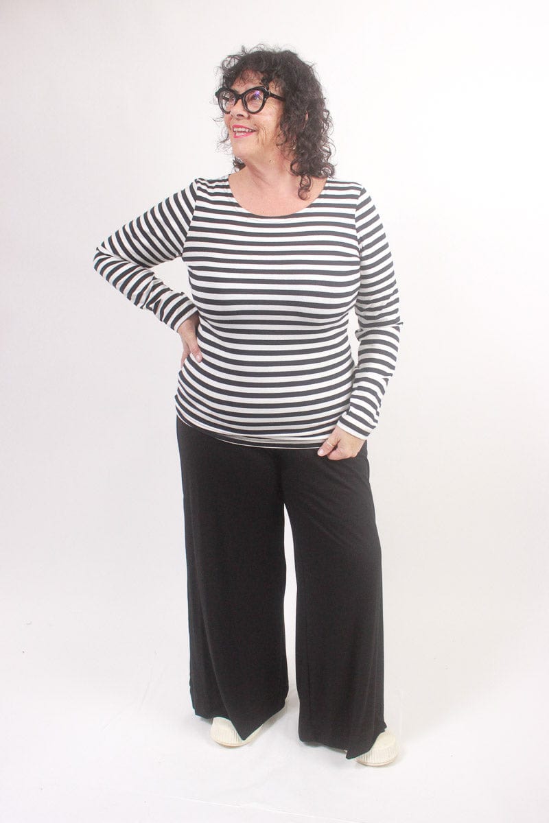 TCD TCD Simply Tee - Navy Small Stripes Shop XS = 14