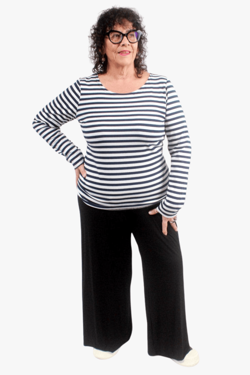 TCD TCD Simply Tee - Navy Small Stripes Shop XS = 14
